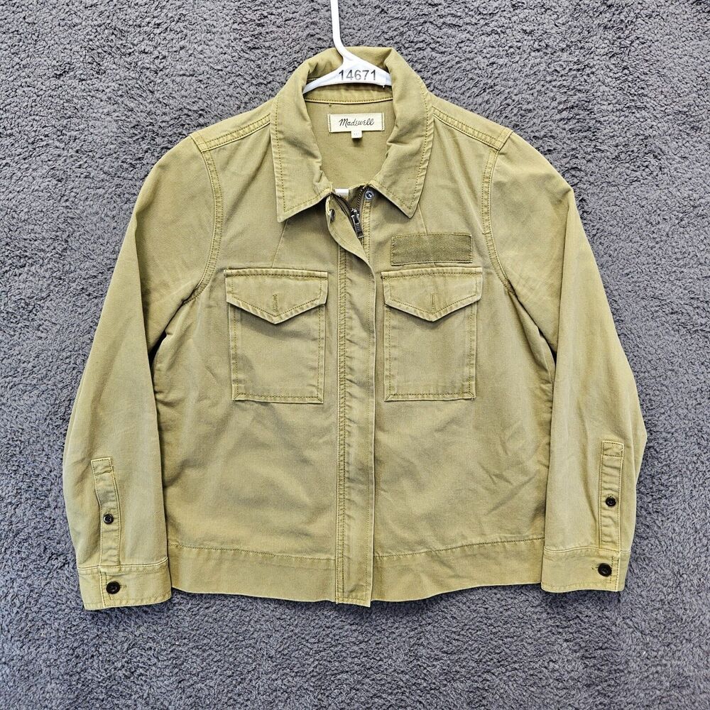 Madewell Army Swing Jacket Womens Size 2XS Green Chore Zip Up